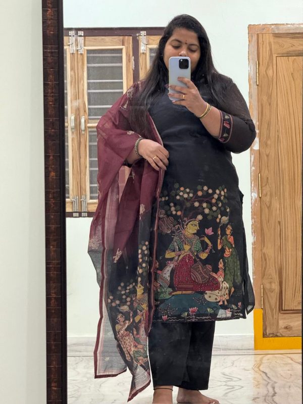 black 3 pc kurta set